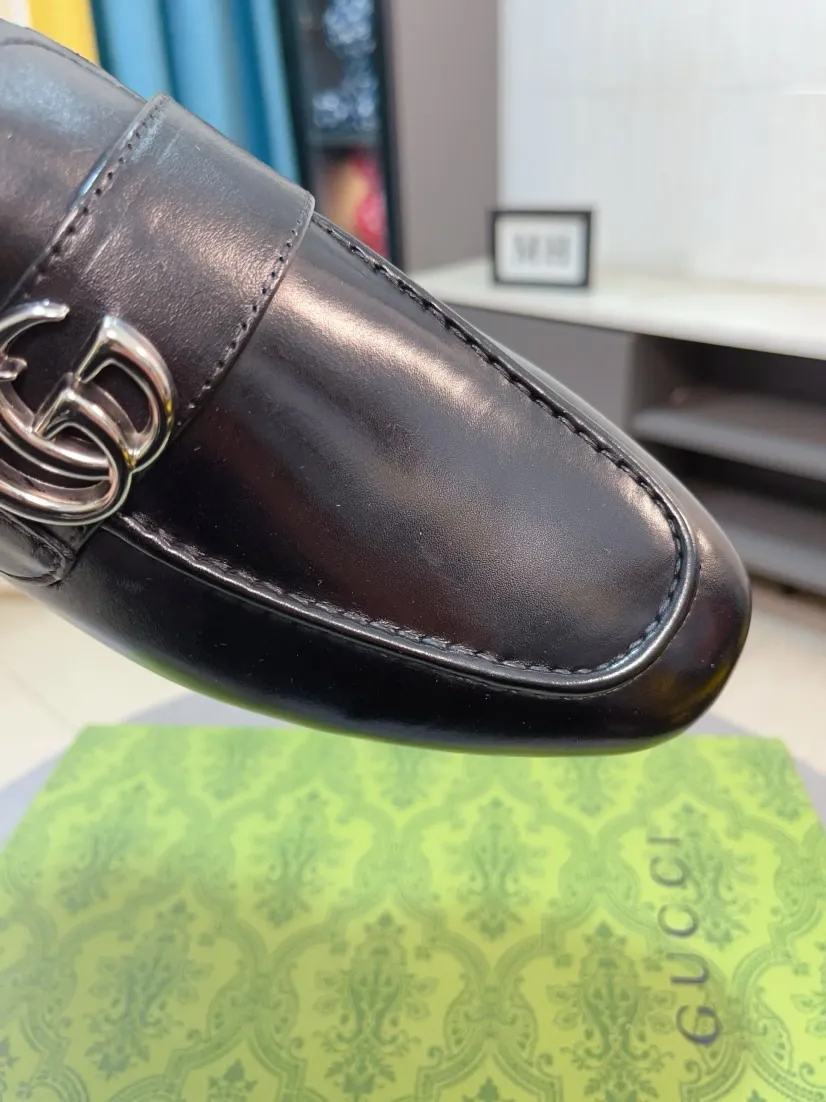 Men's shoes 💰500🌹🌹【GUCCI】The most popular classic Gucci leather shoes. Synchronized with the official website, the upper is made of Italian first-layer cowhide ➕cowhide lining, with unique brand and unique craftsmanship. Highlighting the hot style of the new year. Stop hesitating, stop wandering, get it now. Number: 38--44